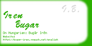 iren bugar business card