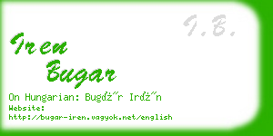 iren bugar business card